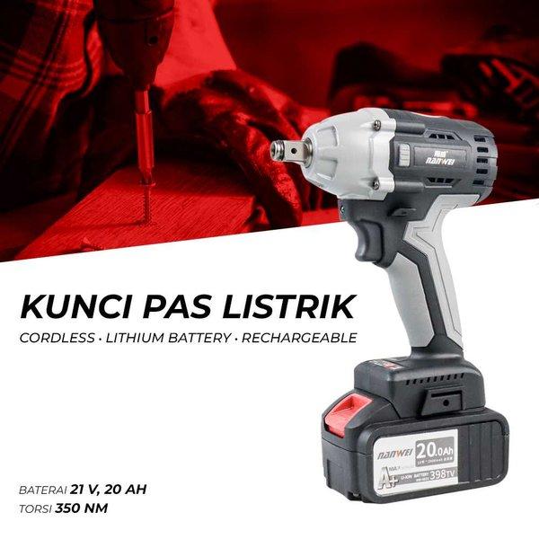 Kunci Pas Listrik Cordless Lithium Battery Rechargeable