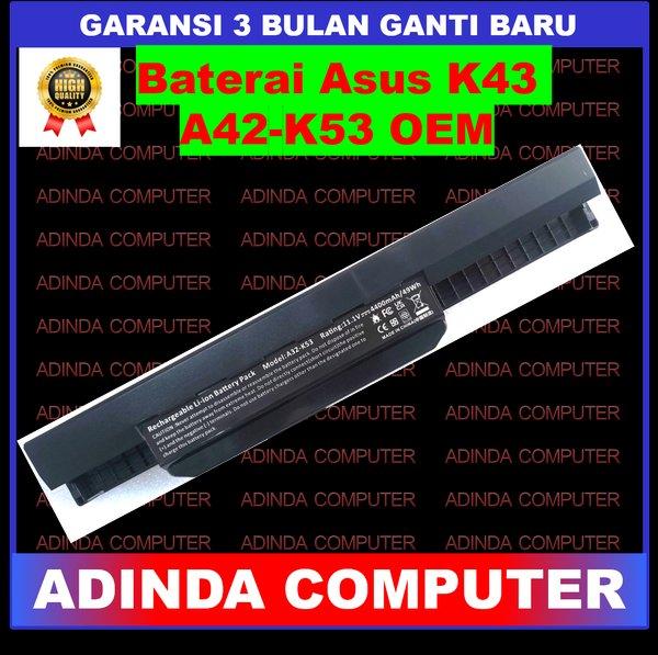 Baterai Asus K43 A53JH A53JQ A53JR A53JT A53JU A53S A53SD A53J OEM