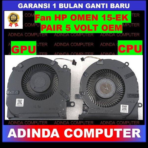 FAN HP OMEN 15-EK TPN-Q236 M04218-001 ND85C26-19J24 5 Volt PAIR OEM