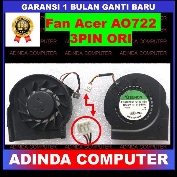 Kipas Cooling Fan Acer Aspire One 722 AO722 AO522H 3 PIN ORI