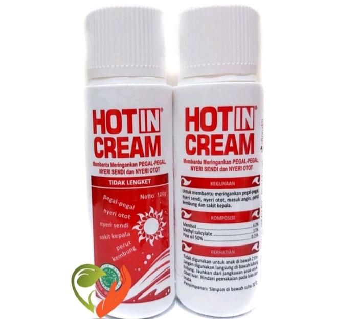 HOT IN CREAM Kemasan Botol 60ml & 120ml Krim Pegal Linu Pijat Urut