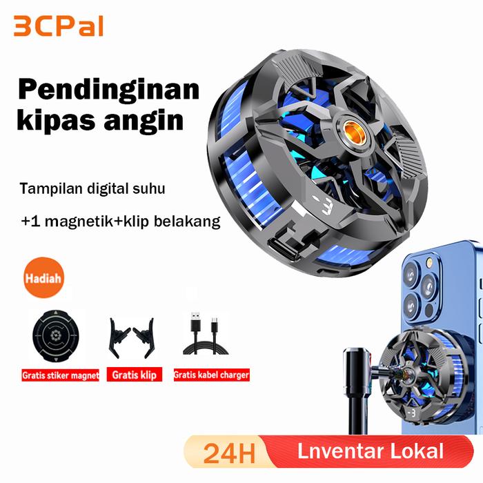 Cooling Fan HP Gaming Pendingin HP Murah Turbo Cooler Kipas Angin Digital display Ponsel phone Andro
