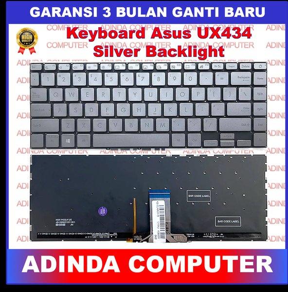 Keyboard Asus ZenBook 14 UX434 UX434F UX434FA UX434FAC UX434FL UX434FLC UX434FN UX434IQ Backlight Si