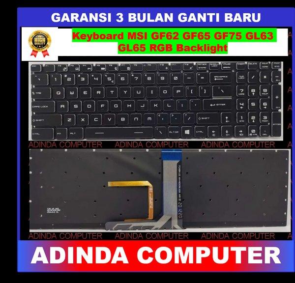 Keyboard MSI GF62 GF65 GF75 GL63 GL65 GL73 GL75 GP63 RGB Backlight