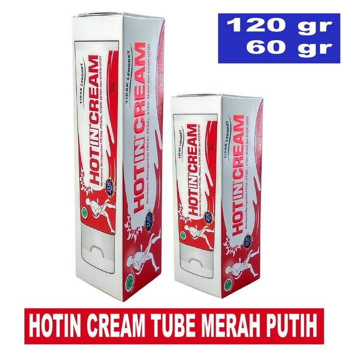 COD Hot In Cream Original Kemasan Tube 60 gr & 120 gr - Hotin Cream Merah Putih - Hotin Krim Urut - 