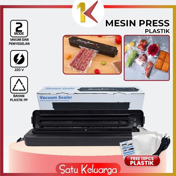 SK-C859 Vacum Sealer FREE 10PCS Plastik Embos Alat Vacum Makanan Frozen Mesin Press Plastik Serbagun