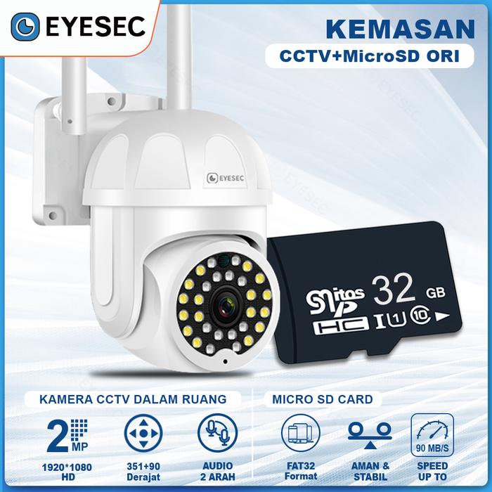 EYESEC CCTV Outdoor Waterproof 4MP HD IP Kamera CCTV Wifi PTZ Camera CCTV Jarak Jauh Lewat Hp