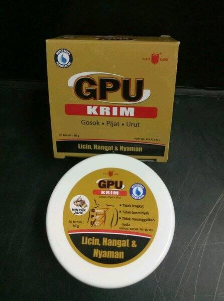 Krim Gpu 60gr / 150gr / 250gr - Cream Pijat urut Aroma Sereh Jahe Krim Gosok Pijat Urut - Loken