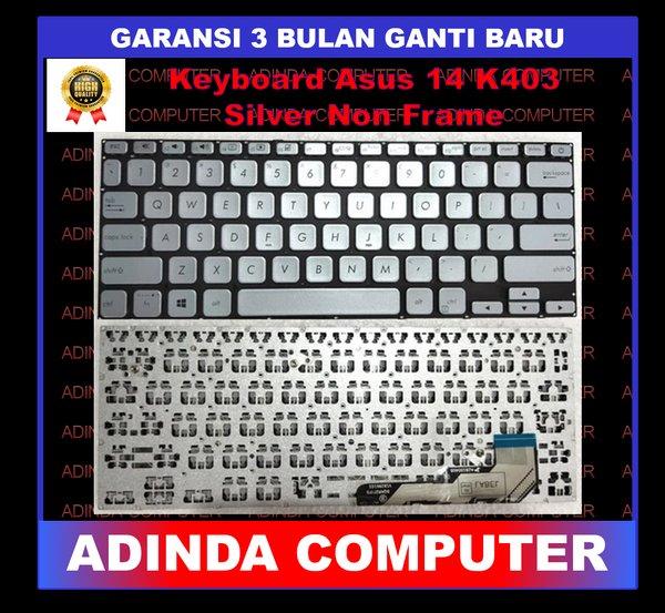 Keyboard Asus Vivobook Ultra 14 K403 A403 A403f A403fa Silver Non Frame