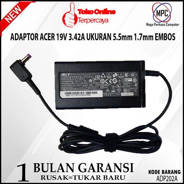 Adaptor Charger Laptop Acer 19V 3.42A New ORIGINAL