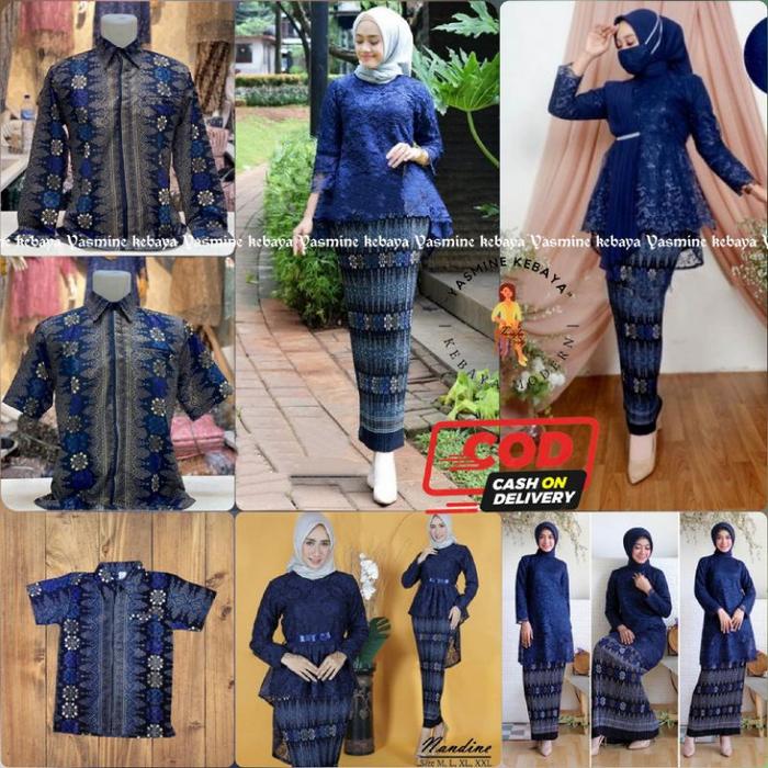 NB BAJU BATIK COUPLE / COUPLE SARIMBIT / COUPLE KEBAYA BROKAT TUNIK SET KEMEJA BATIK MODERN KELUARGA