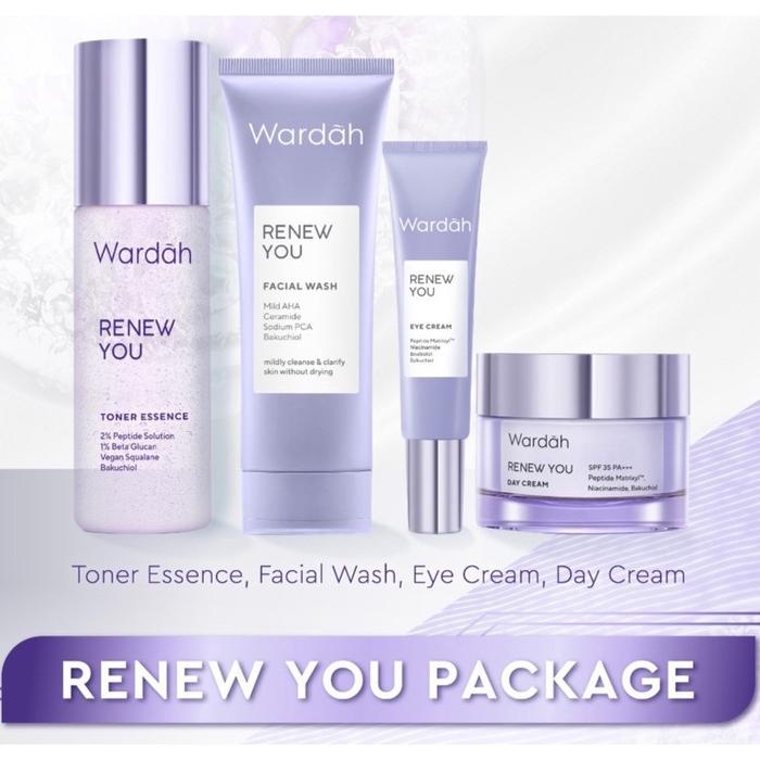 Wardah Renew You Anti Aging Series Day Cream Night Cream Eye Serum Facial Wash Essence