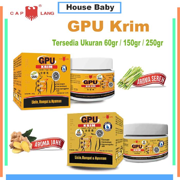 Krim Gpu-Cream Gpu 60 Gr -Cream Pijat urut - Gpu Cream Sereh - Krim Gpu 60 Gr - Gpu Krim Gosok 60 Gr
