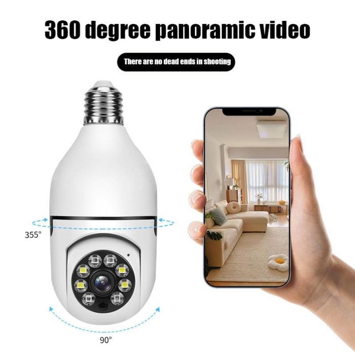 CCTV v380 pro jarak jauh Kamera Pemantauan Jarak Jauh Nirkabel Ponsel Terhubung WiFi 360 °kamera cct