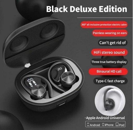 Iphone 14 14 Pro 14 Pro Max Headset Wireless Black Series Earhook Earphone Bluetooth TWS
