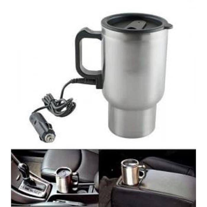 Gelas Insulasi Stainless Steel Pemanas 12V 450ML - NJ88 / Teko Pemanas Air Listrik Di Mobil / Teko P