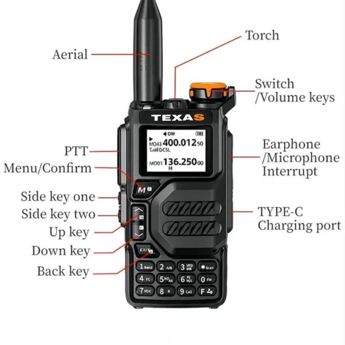 Ht Texas Tx-3 Walkie Talkie Premium Two Way Radio