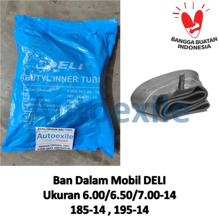Ban Dalam Mobil merk DELI Ring 14 R14 Untuk Ban Luar 6.00 / 6.50 / 7.00 - 14 185-14 195-14 600-14 65
