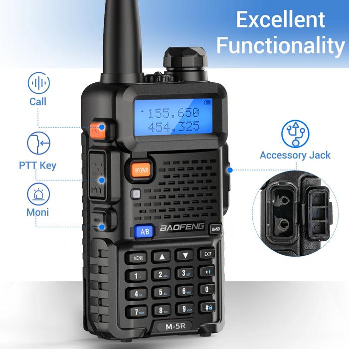 HT BF M-5R Air Band Walkie Talkie Wireless Copy Frequency Two Way Radio AM FM