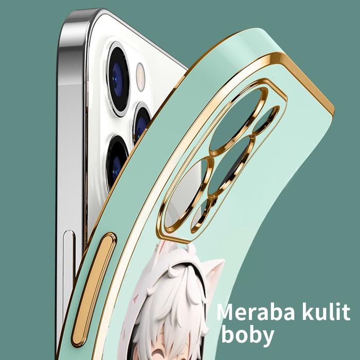 JJLINGJI Casing Hp Untuk OPPO A38 A18 A17 A17K A16 A16s A54s A16K A16E A15 A15s A35 A5 2020 A9 2020