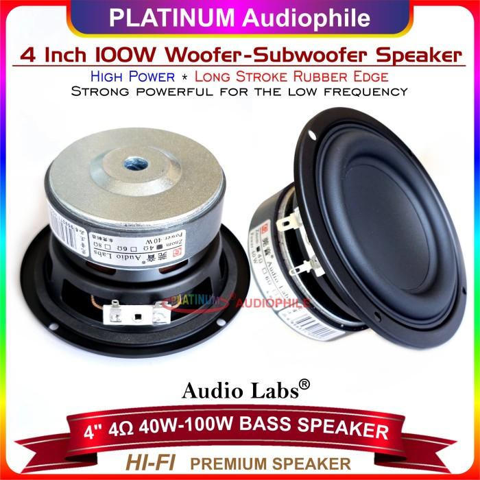 Speaker 4 Inch Subwoofer Woofer Bass 4 ohm 4" 4 in Hifi Audio labs