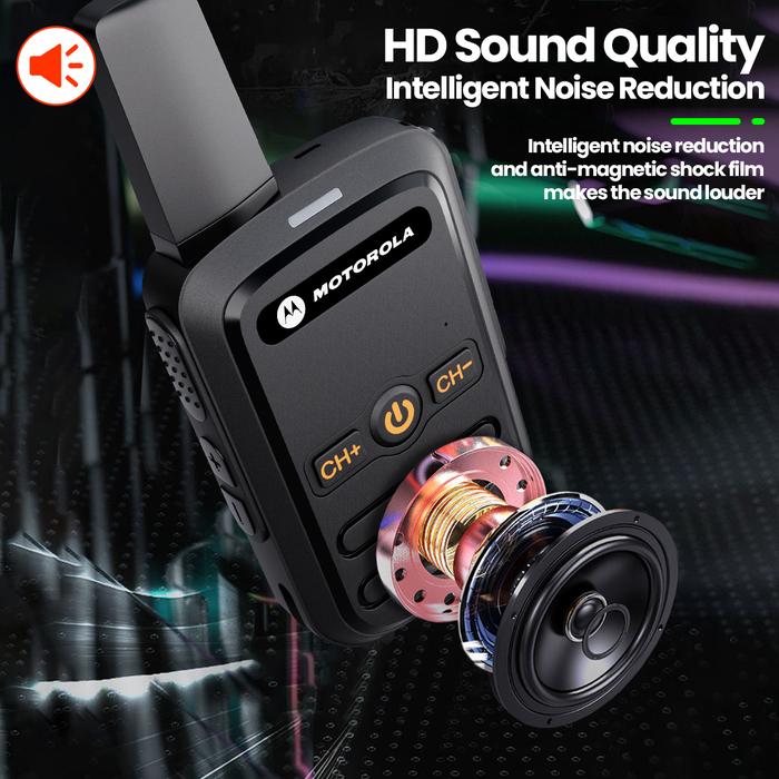 HT Motorola C51 Walkie talkie two way radio jarak jauh 10KM Daya Tinggi 5W 16 Saluran Radio(2unit)po