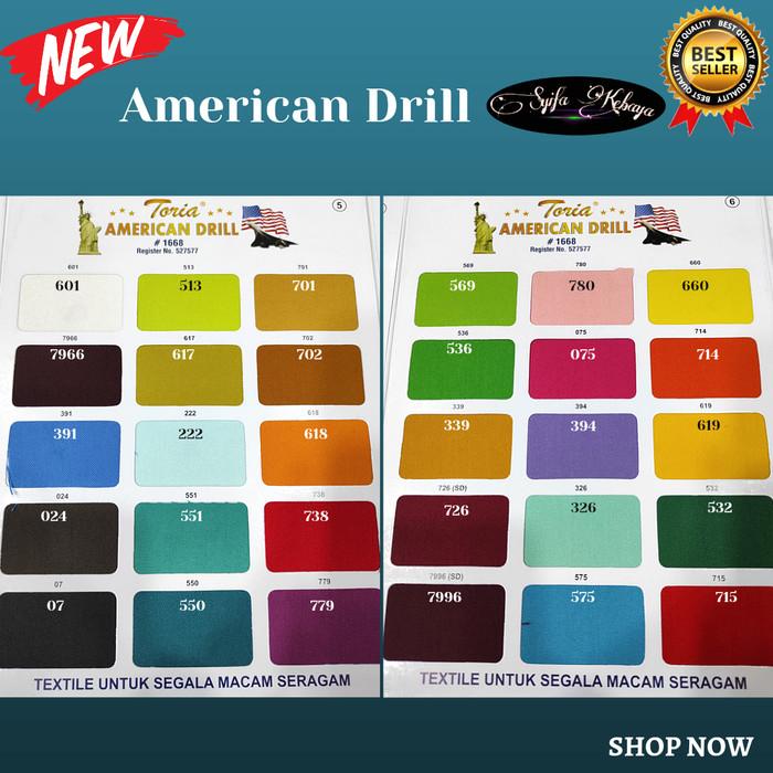 kain american drill. bahan kain drill 58"