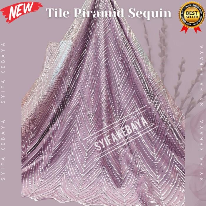Kain Tile Tulle Payet Sequin Mewah Brokat Brukat Premium Motif
