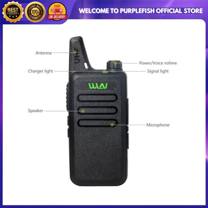 HT WALKIE TALKIE KD-C1 UHF Two Way VHF Radio Long Range 1 Pcs