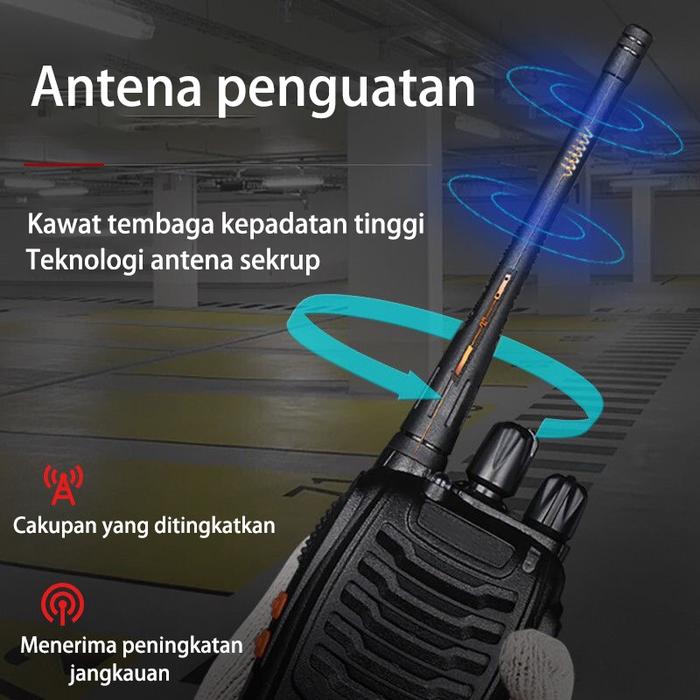 HT Handy Talky 888S Radio Komunikasi Uhf Walky Talky 2 units Walkie talkie