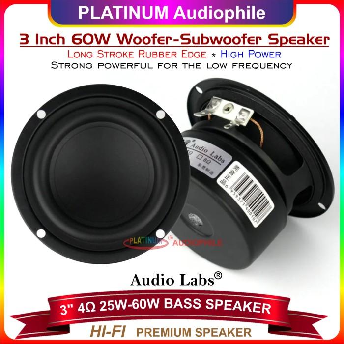 Speaker 3 Inch Subwoofer Woofer Bass 4 ohm 3" 3 in Hifi Audio labs