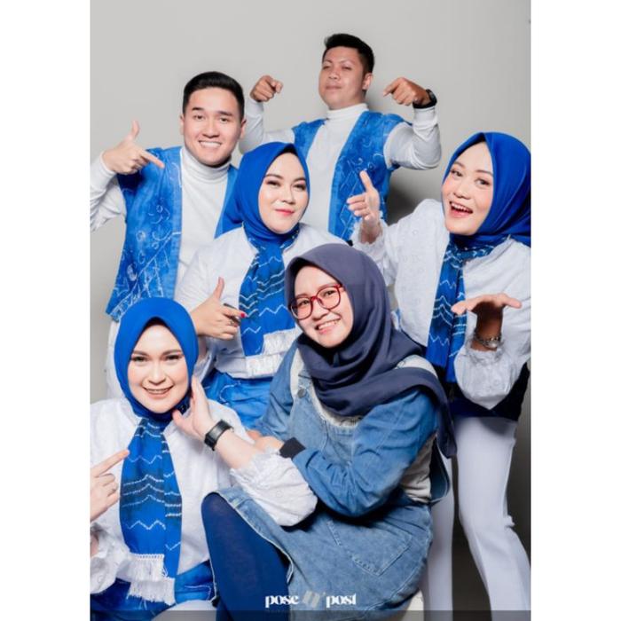 ASLI Syal sasirangan renda putih READY STOCK