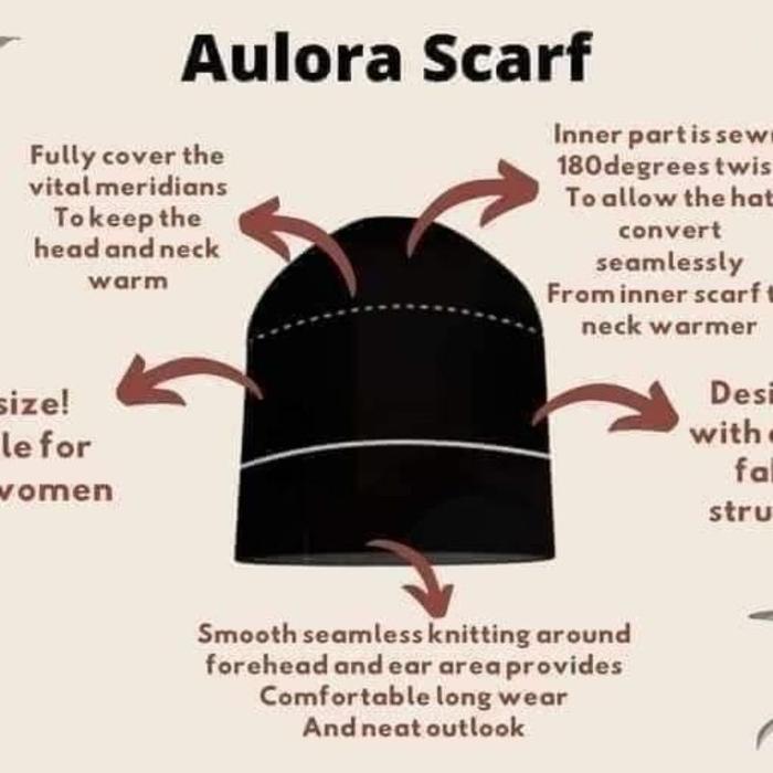 DISKON Aulora Scarf Syal Pelindung Kepala dan Leher READY STOCK