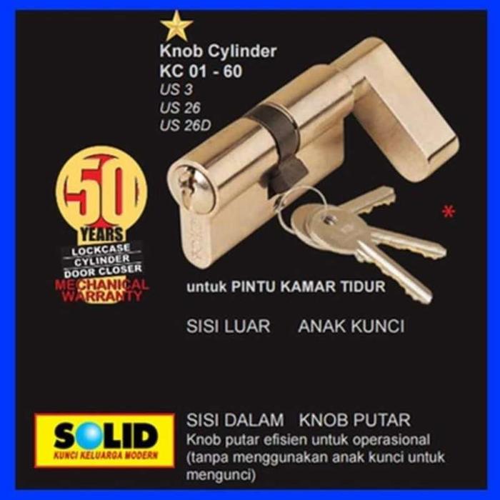 silinder kunci solid / silinder knob kunci solid