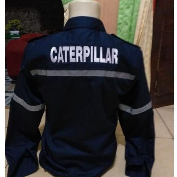 wearpack Caterpillar full bordir kemeja Caterpillar seragam Caterpillar baju Caterpillar kemeja safe
