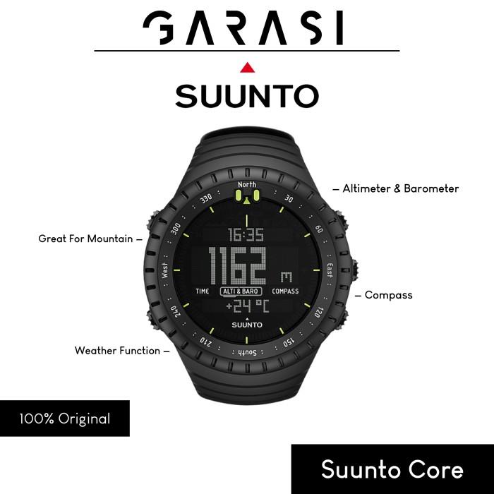 Suunto Core All Black liy Jam Tangan Outdoor Wat 100%