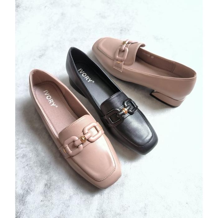 IVORY Sepatu Kerja Wanita Loafer Pantofel 3cm 555-A37