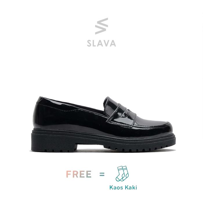 Sepatu Docmart Wanita Casual Slava Footwear Evelin Black