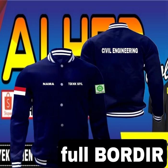 Jaket bordir civil engineering Jaket civil engineering Jaket teknik sipil jaket bomber CIVIL ENGINEE
