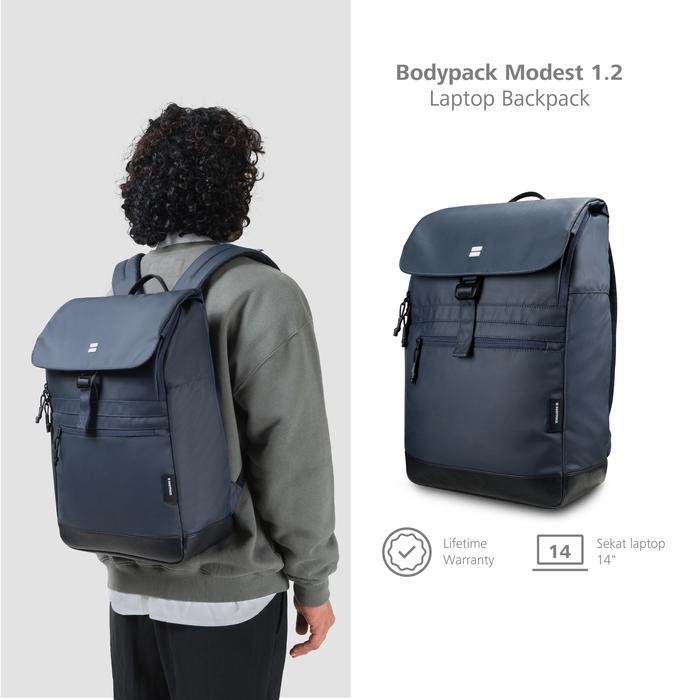 Bodypack Modest 1.2 Laptop Backpack 15 Inch Tas Ransel Kerja Kuliah Sekolah Harian - Navy