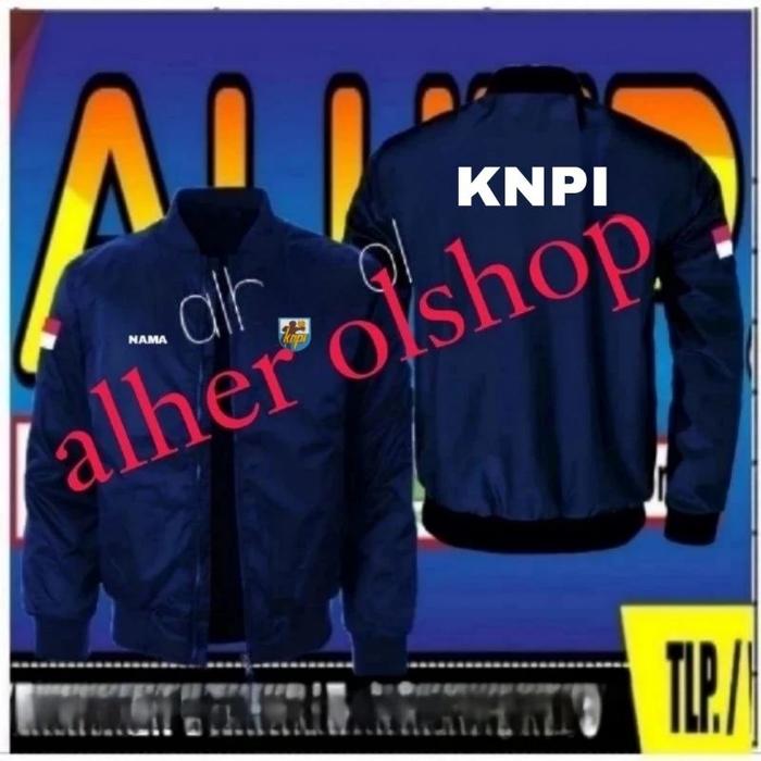 jaket bomber knpi terbaru ada 2 varian warna jaket KNPI jaket kerja KNPI jaket ormas KNPI jaket bord