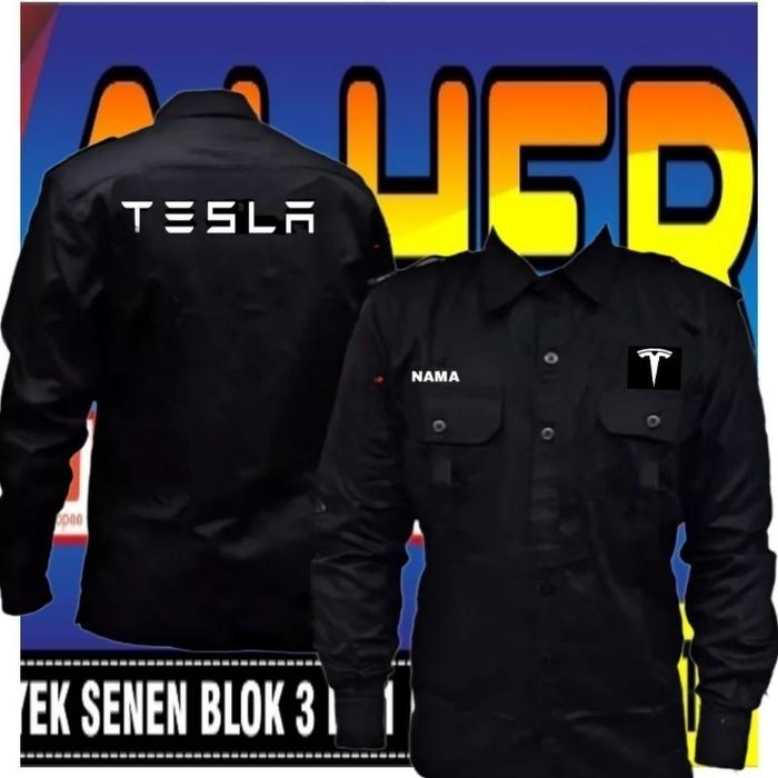 kemeja Tesla baju Tesla seragam Tesla Pdh Tesla Pdl Tesla kemeja kerja Tesla baju kerja Tesla seraga