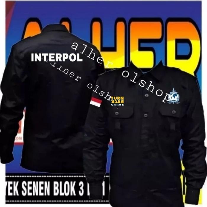 kemeja interpol baju interpol seragam interpol Pdh interpol Pdl interpol kemeja kerja interpol baju
