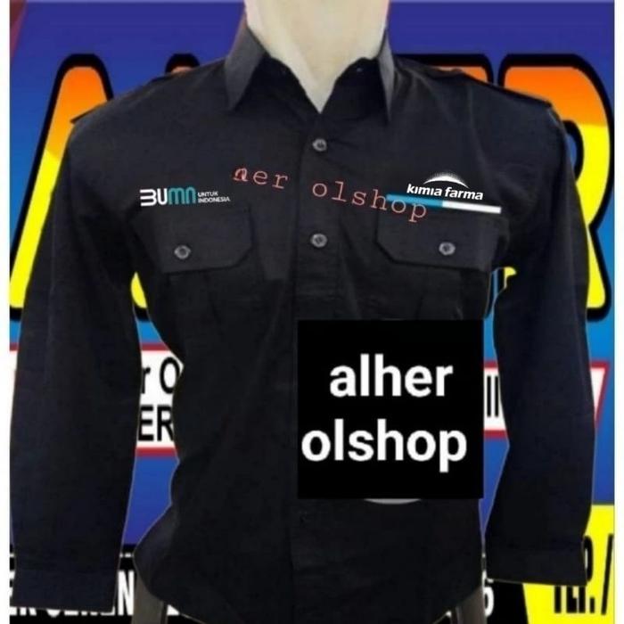 big size kemeja kimia Farma kantong 2 baju kimia Farma seragam kimia Farma baju kerja kimia Farma ke