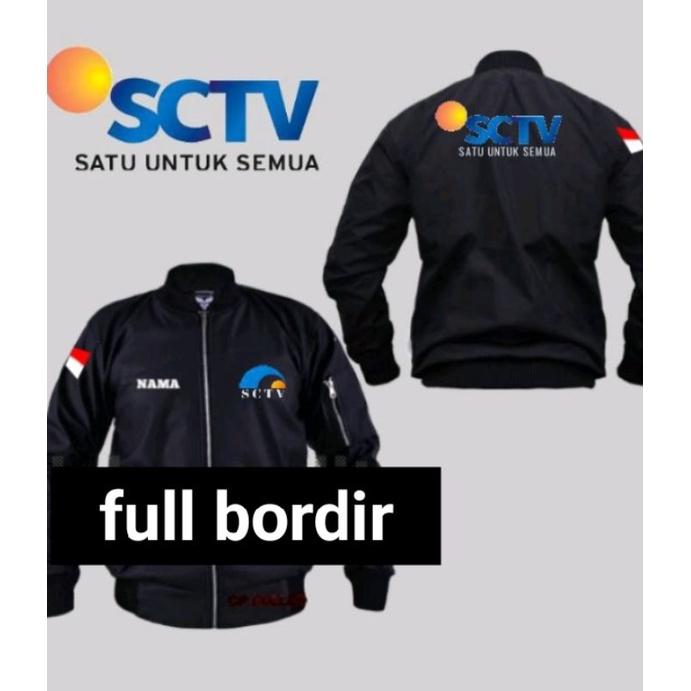 jaket bomber SCTV full bordir jaket sctv