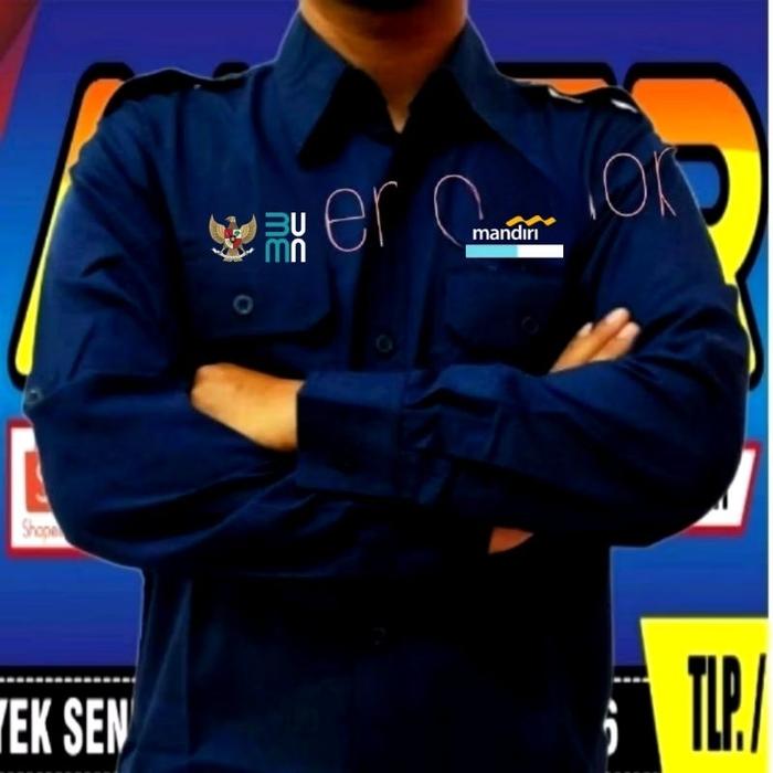kemeja Bank mandiri Baju bank mandiri seragam Bank mandiri pdh Bank mandiri pdl bank mandiri kemeja 
