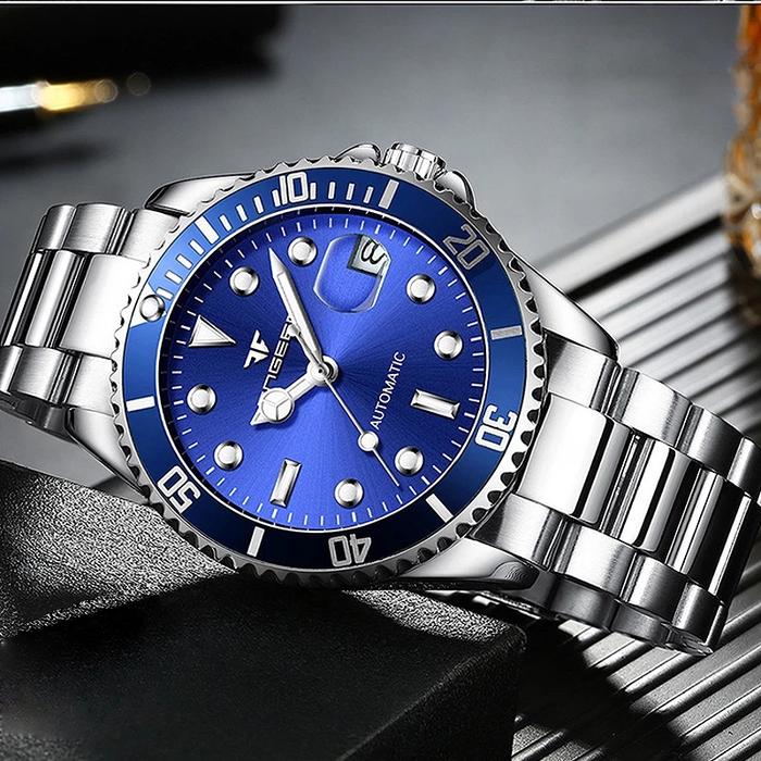 2024 FNGEEN 9001 Luxury Brand Men Watch Steel Tourbillon Skeleton Mechanical Watches Luminous Automa