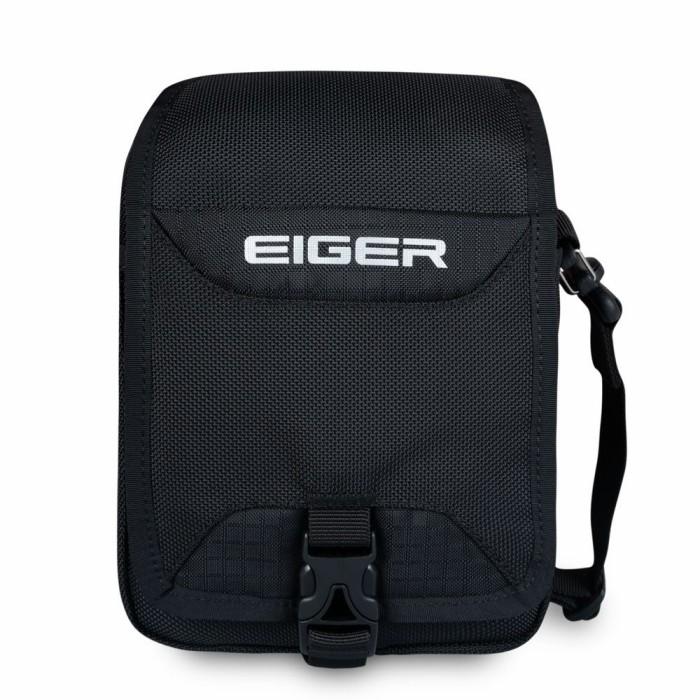Tas Slempang Eiger Original Travel Pouch Black Stripe - Black (Best Quality)