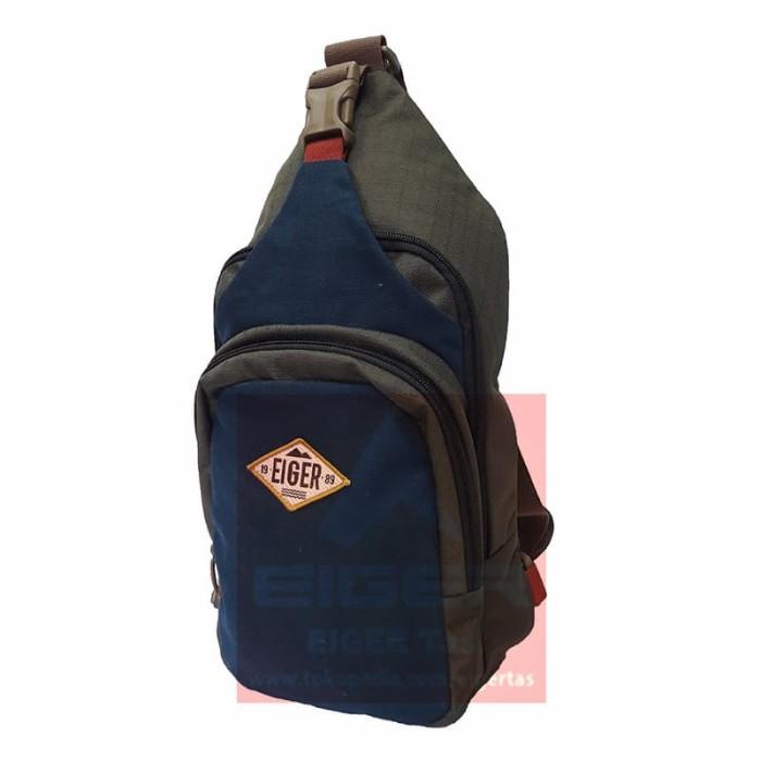 Sling Bag Eiger 910003543 001 Nativer Canvas Navy - Tas Selempang Pria (Best Quality)