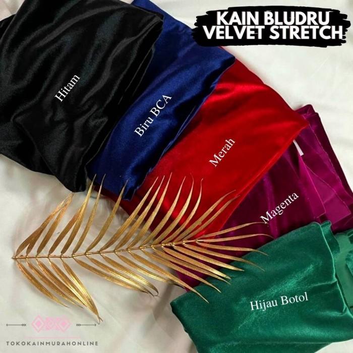 Kain Bludru Velvet Super STRETCH PREMIUM IMPOR Korea - MURAH (Bisa digunakan untuk Celana/Kotak Perh